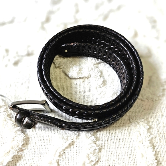Fossil braided brown leather belt. - Picture 3 of 6